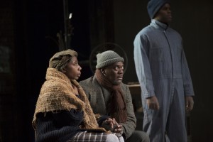 As an Old Man, cruelly evicted with his wife (Joy Jones) in the cold of winter (PHOTO: T. Charles Erickson)